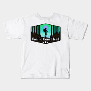 Pacific Coast Trail California Oregon Washington Hiking Hike Hiker Kids T-Shirt